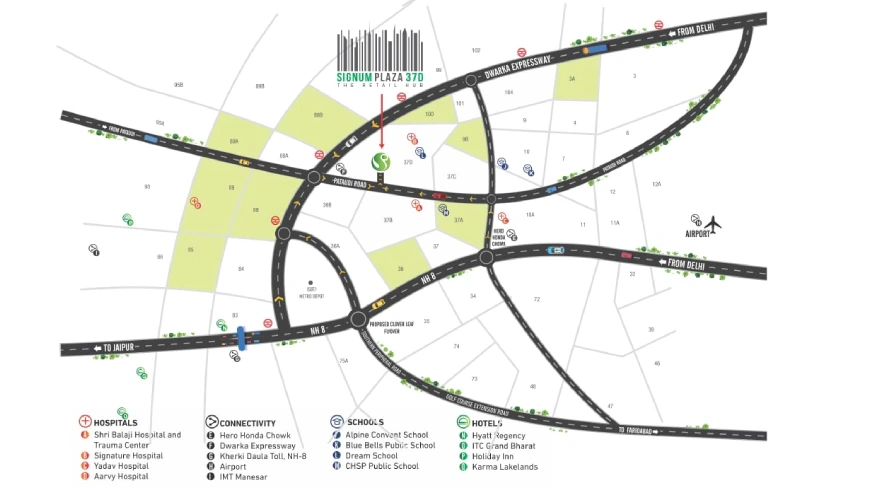 Signature Global Signum Plaza 37D — Location map